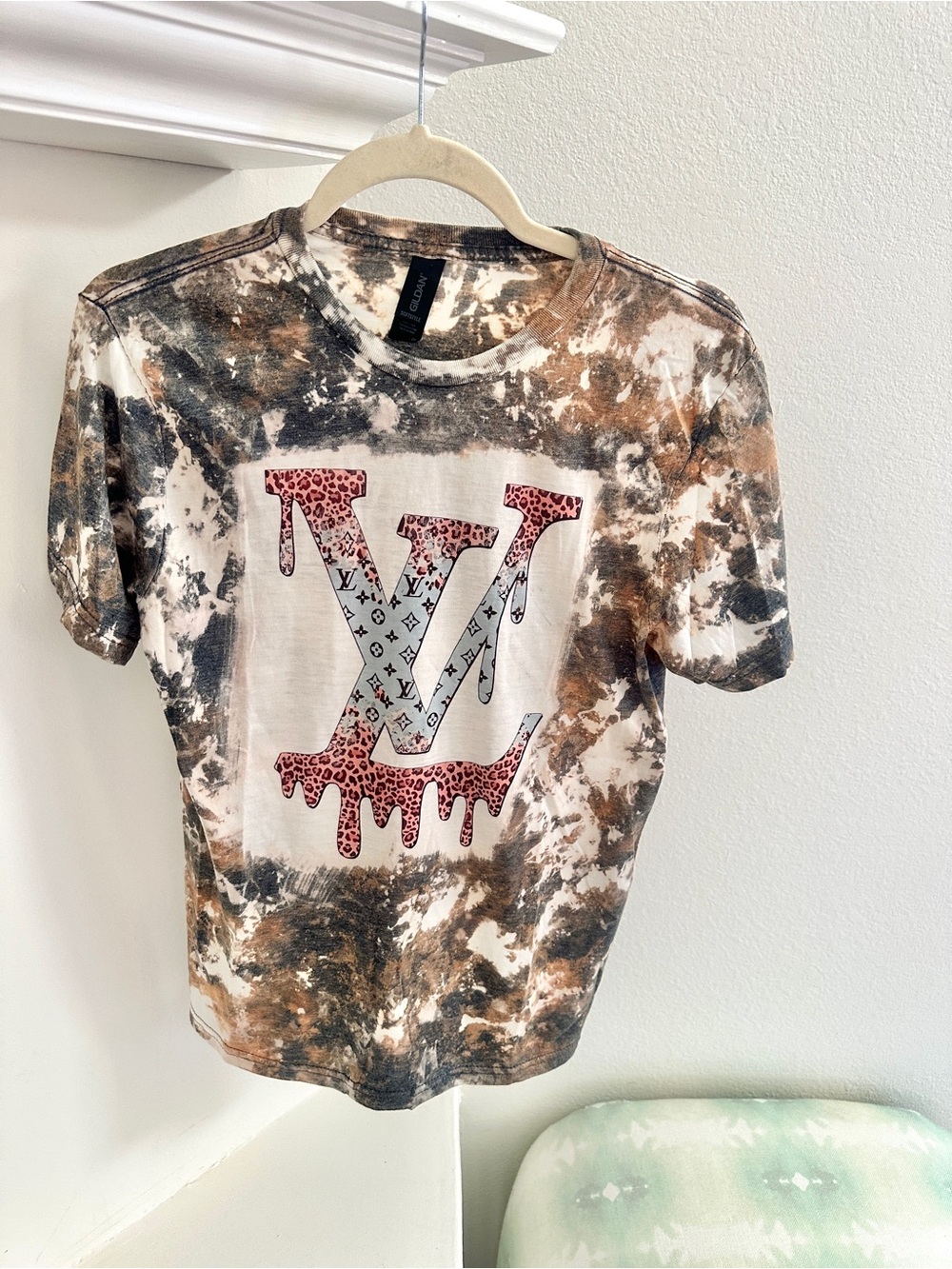 LV Camo Supersoft Tee - Mens S , Unisex streetwear Louis Vuitton Artist